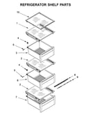 Refrigerator shelf parts