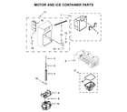 Whirlpool WRS973CIHV00 motor and ice container parts diagram