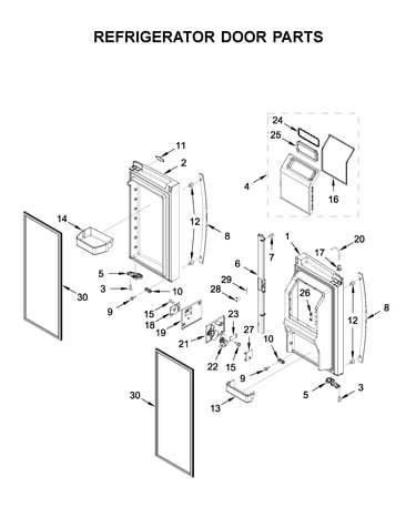 Refrigerator door parts