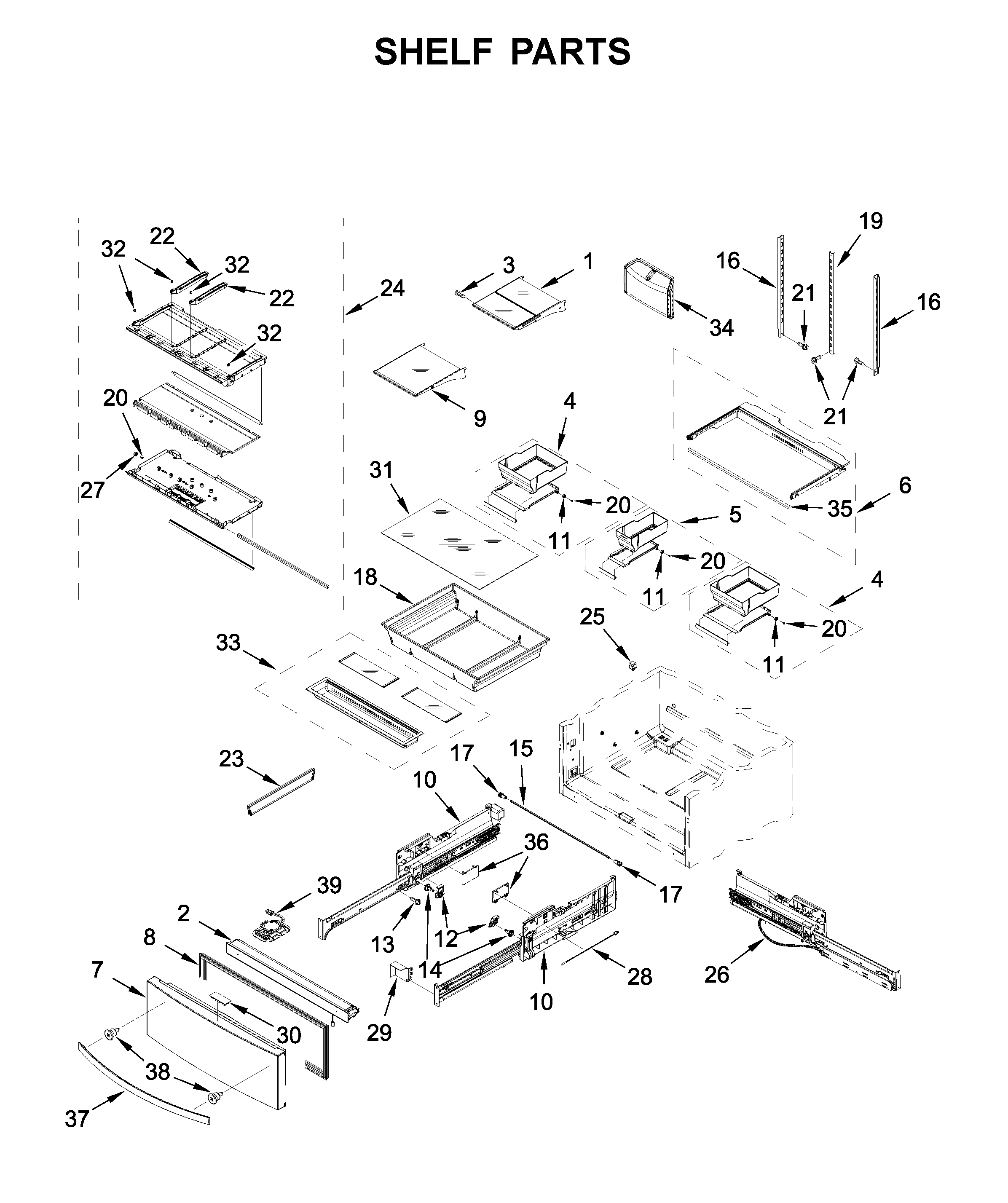 Shelf parts
