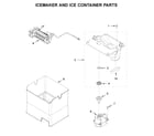 Whirlpool WRX986SIHZ01 icemaker and ice container parts diagram