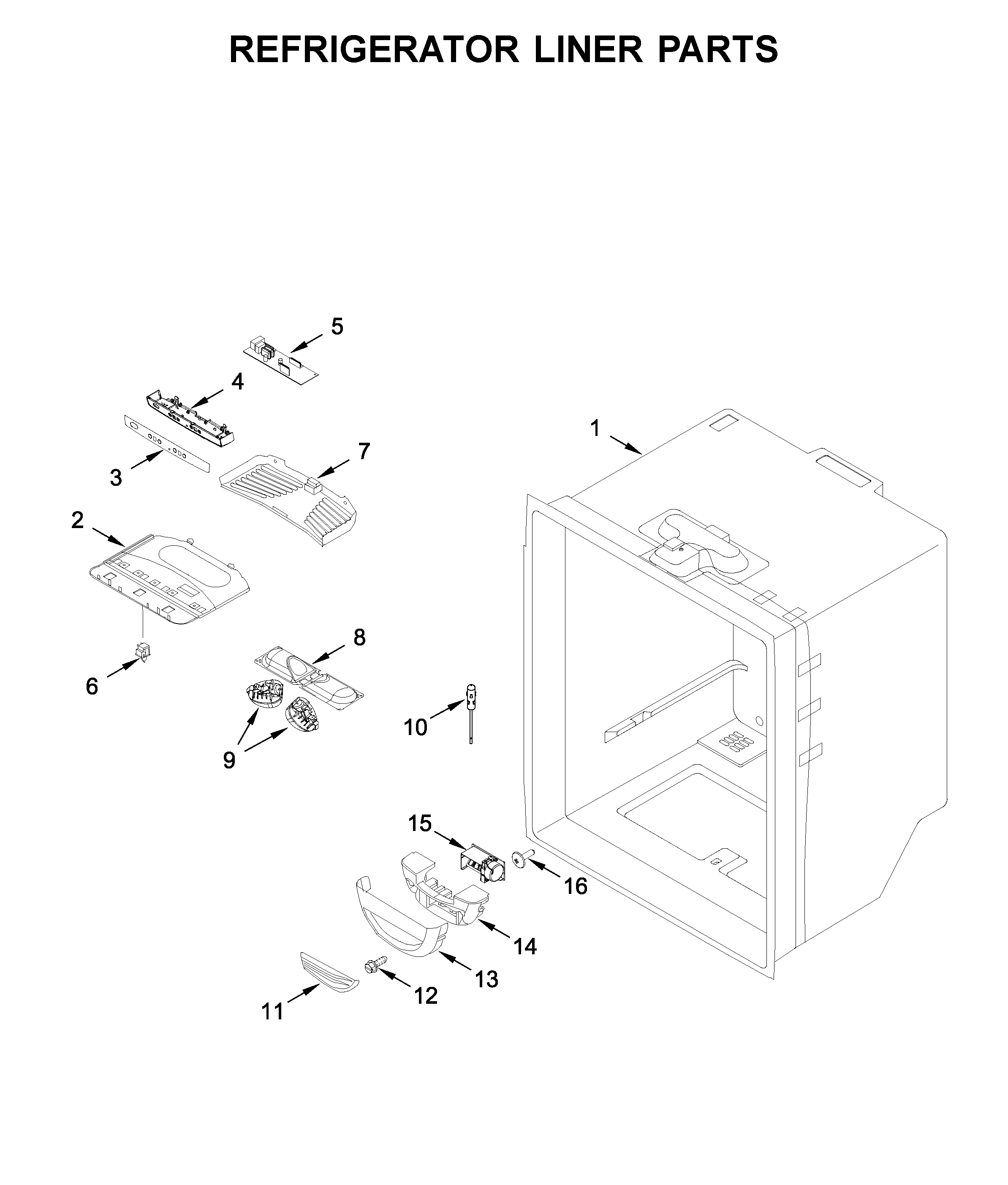 Refrigerator liner parts
