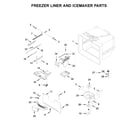Maytag MBF2258FEZ04 freezer liner and icemaker parts diagram