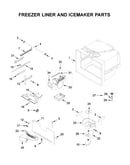 Freezer liner and icemaker parts