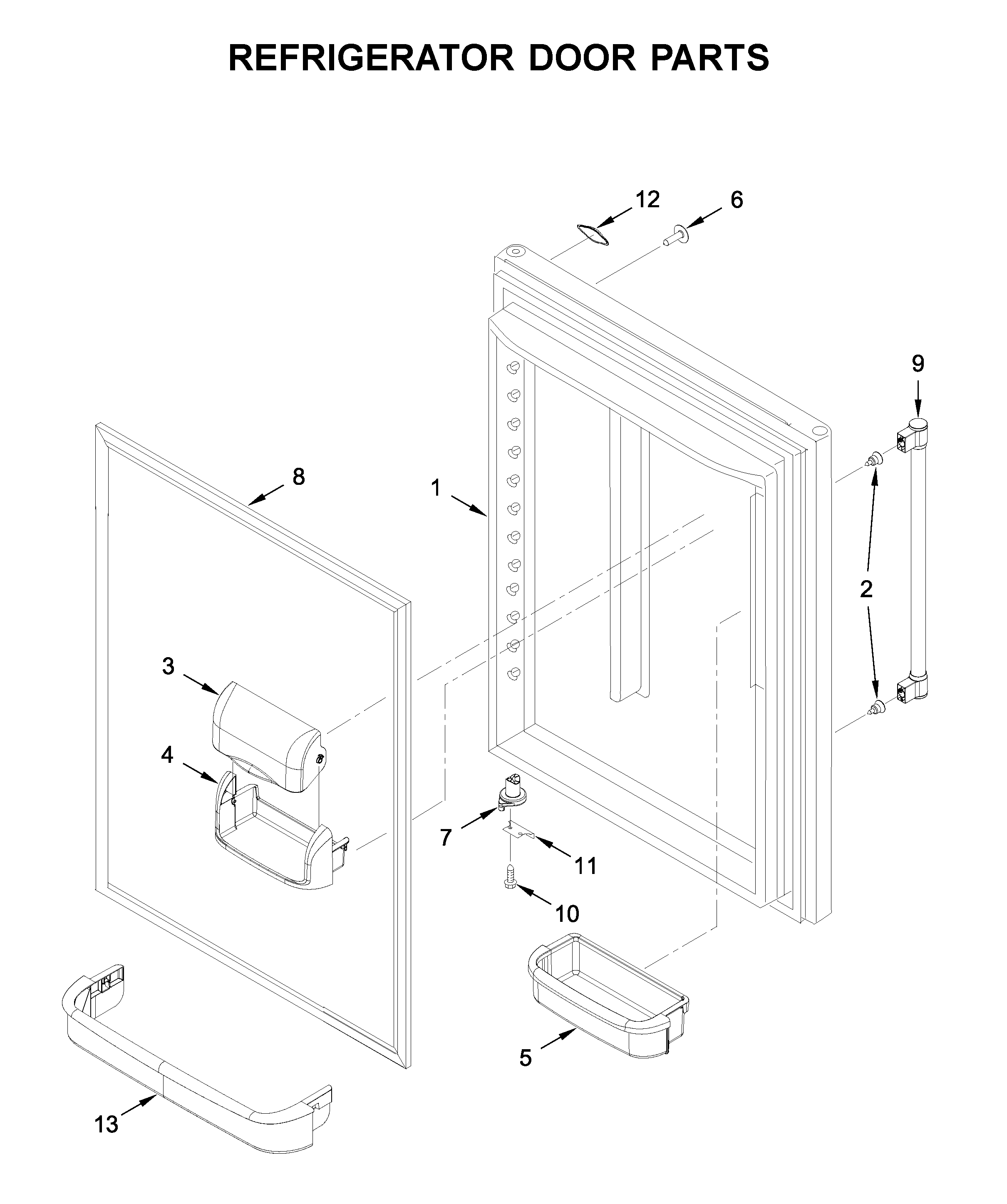 Refrigerator door parts
