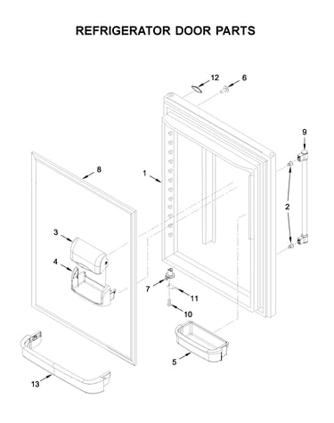 Refrigerator door parts