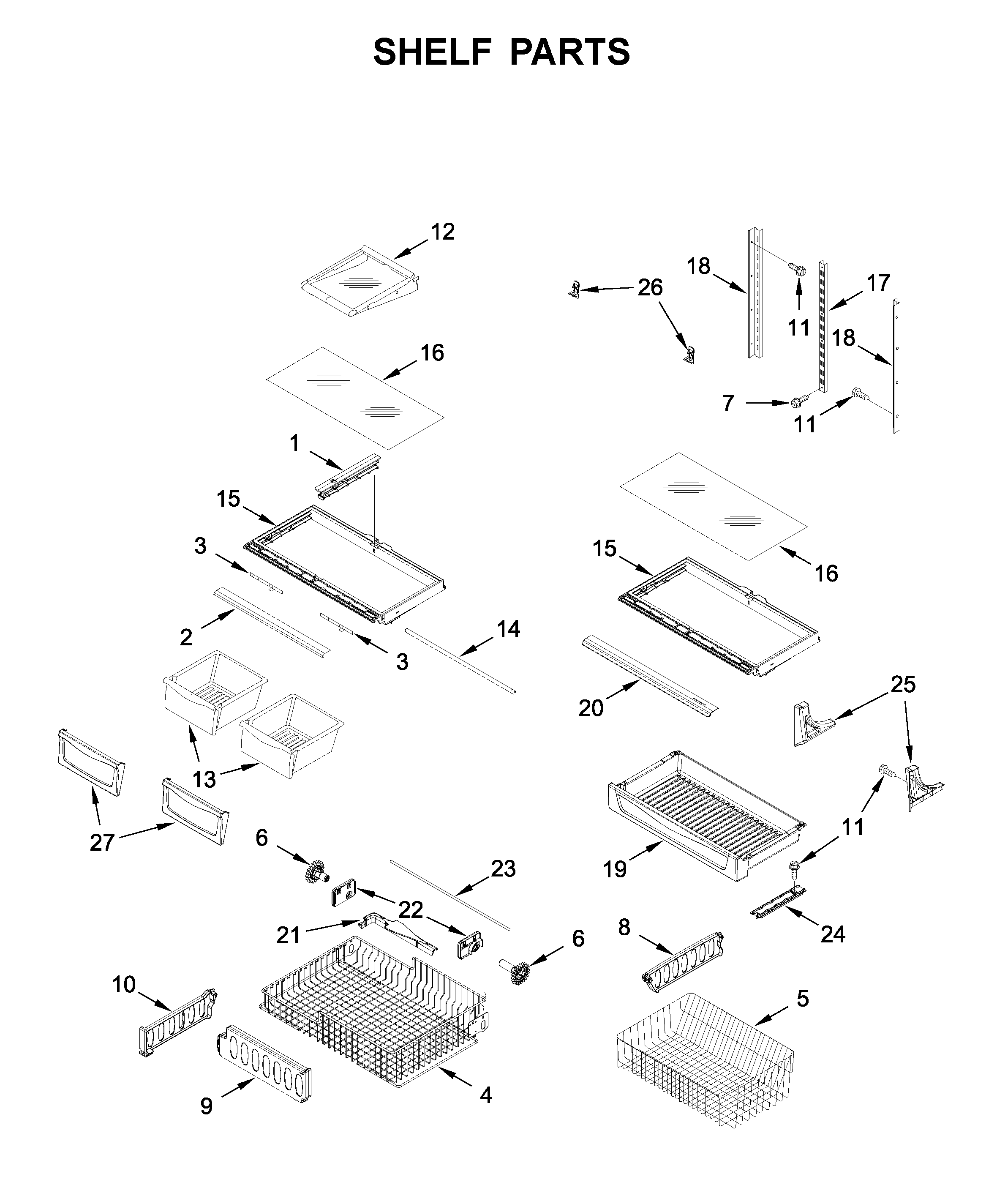 Shelf parts