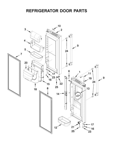Refrigerator door parts
