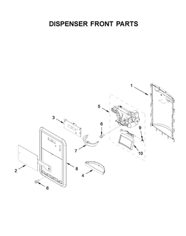 Dispenser front parts