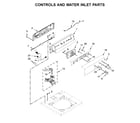 Maytag MVWP576KW0 controls and water inlet parts diagram