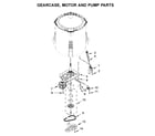 Maytag MVWP576KW0 gearcase, motor and pump parts diagram