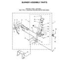 Maytag MGDP576KW0 burner assembly parts diagram