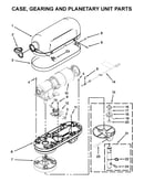 Case, gearing and planetary unit parts