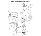 KitchenAid KSM8990WH0 base and pedestal unit parts diagram