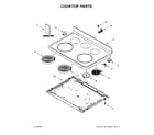 Whirlpool YWFE505W0JZ0 cooktop parts diagram