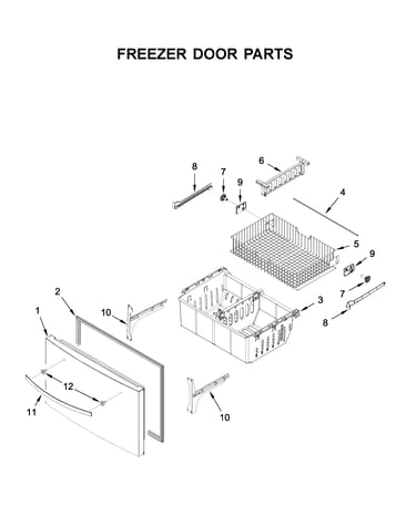 Freezer door parts