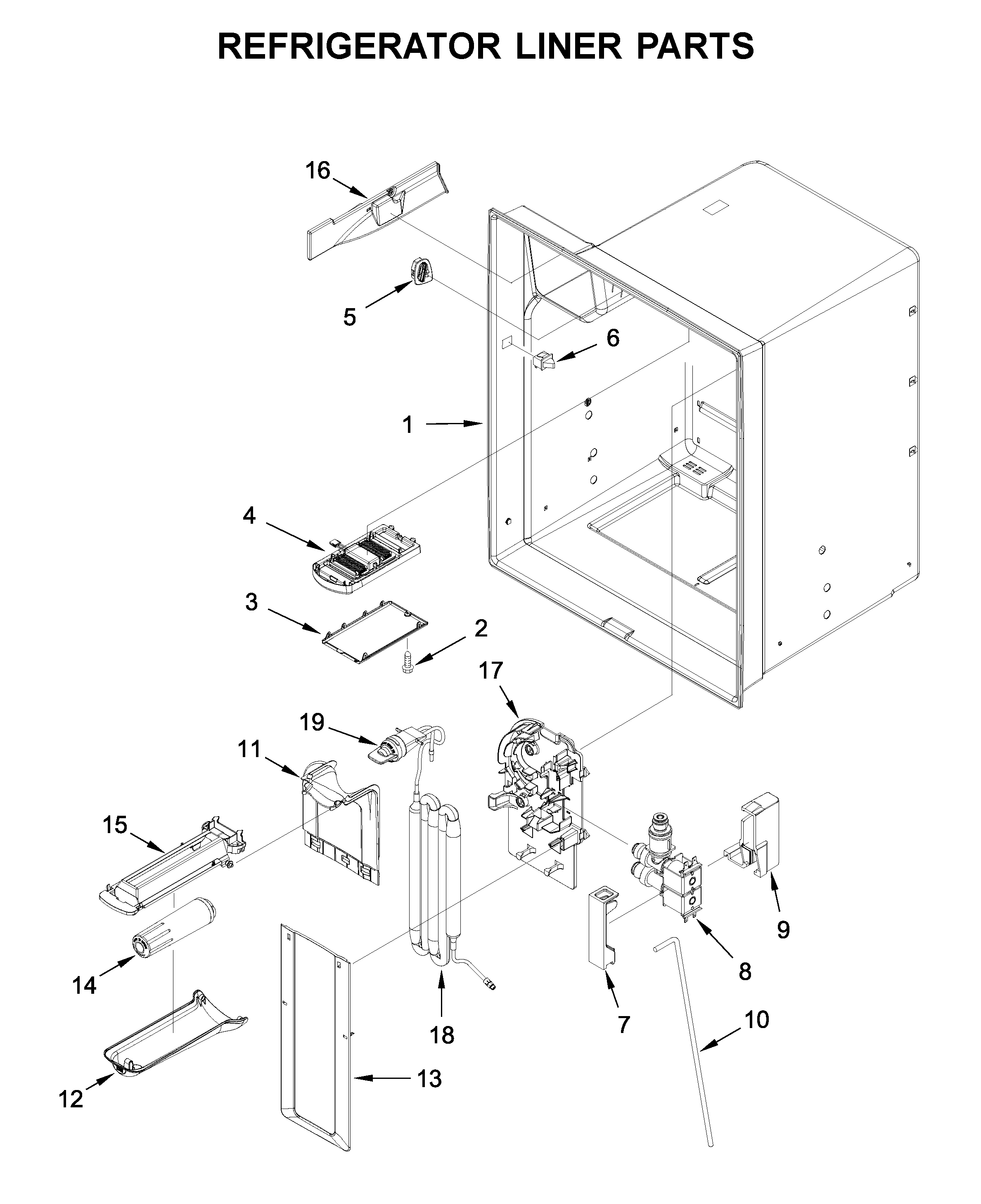 Refrigerator liner parts