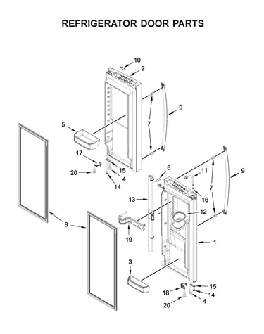 Refrigerator door parts