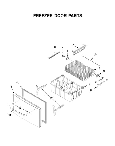 Freezer door parts