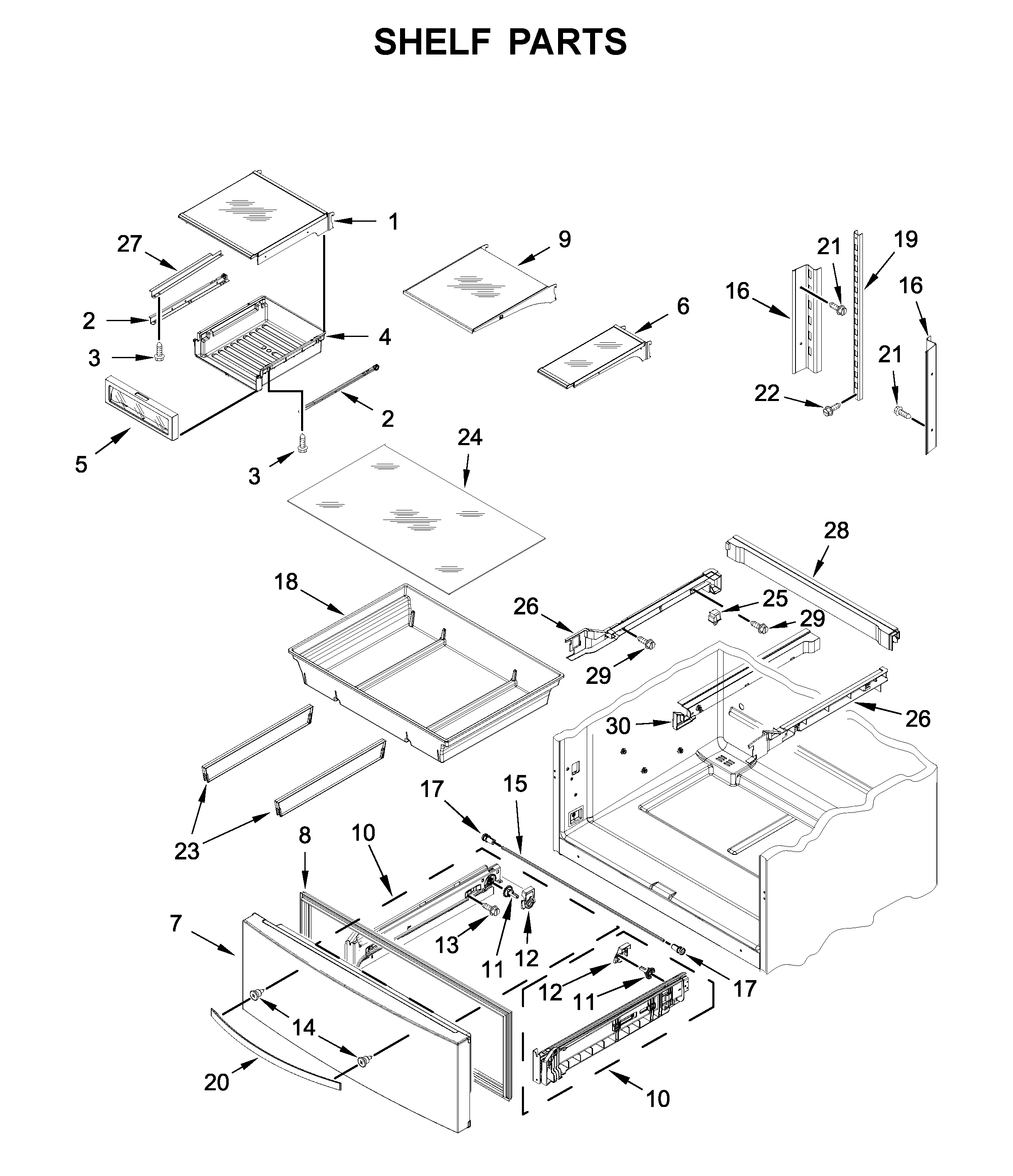 Shelf parts