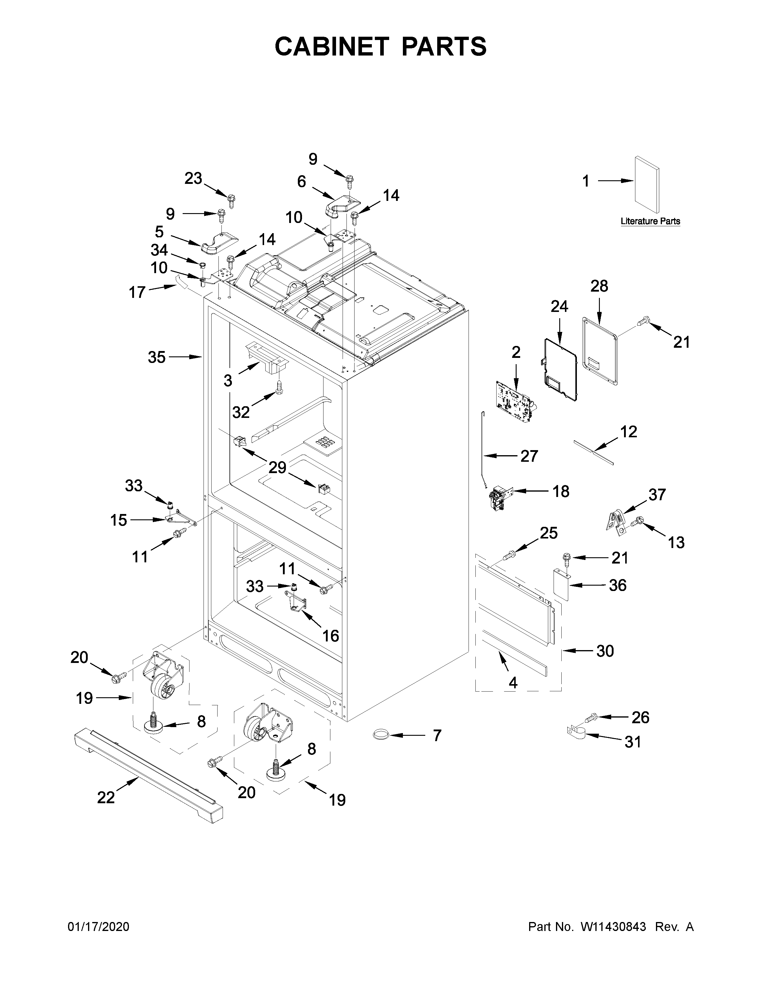 Cabinet parts