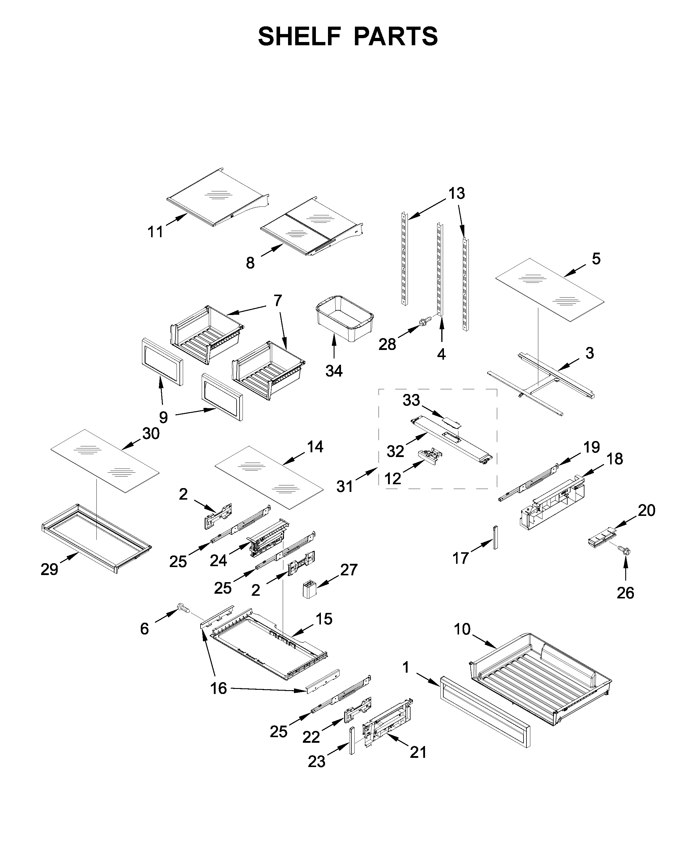 Shelf parts