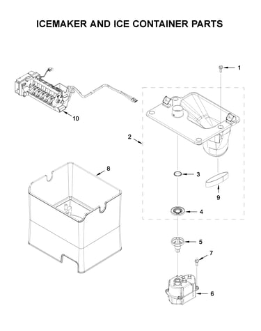 Icemaker & ice container parts