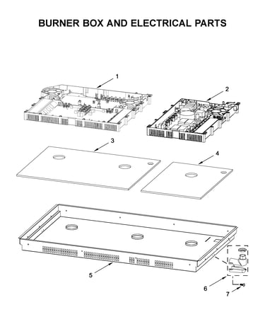 Burner box and electrical parts