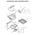 KitchenAid KUIX535HPA00 evaporator, grid, and water parts diagram