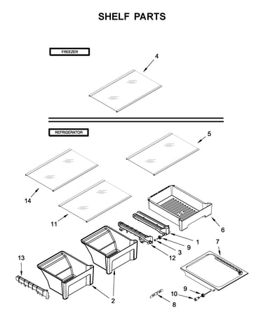 Shelf parts