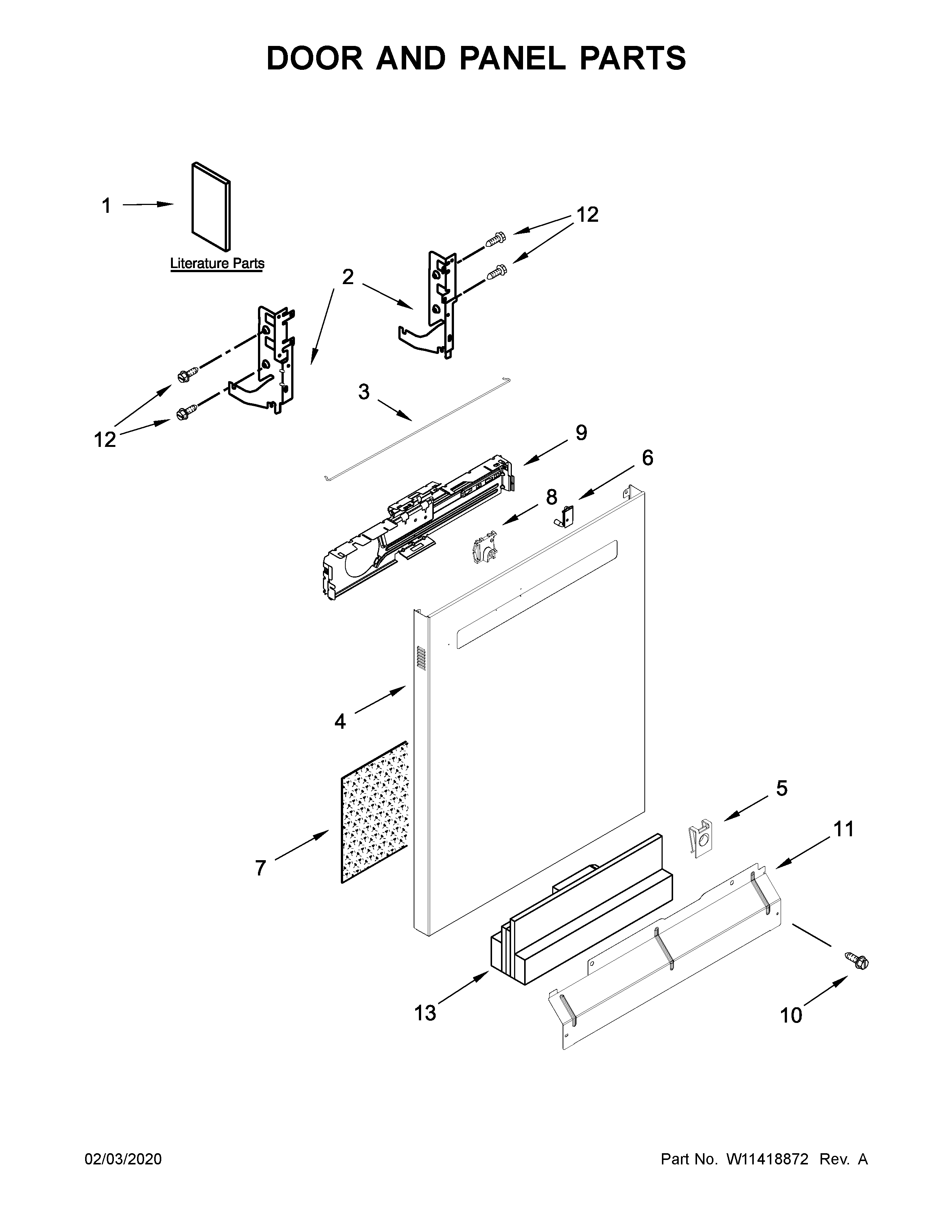 Door and panel parts