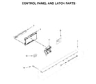 Maytag MDB7959SHZ1 control panel and latch parts diagram