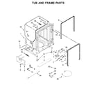 Maytag MDB7959SHZ1 tub and frame parts diagram