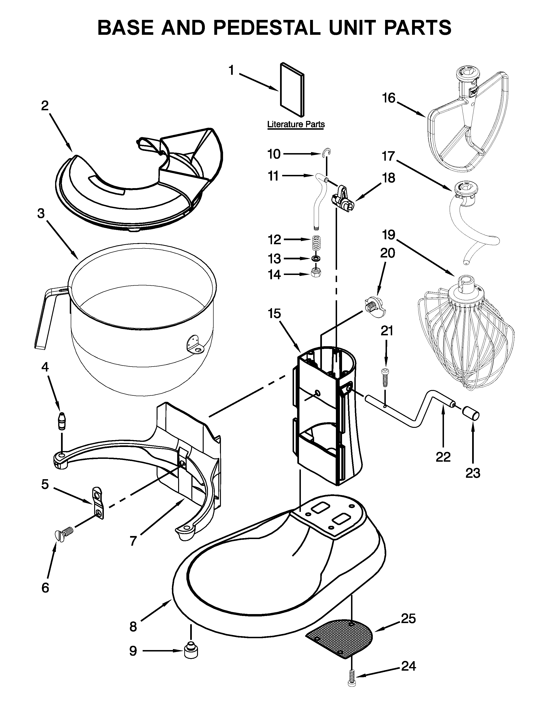 BASE AND PEDESTAL UNIT PARTS