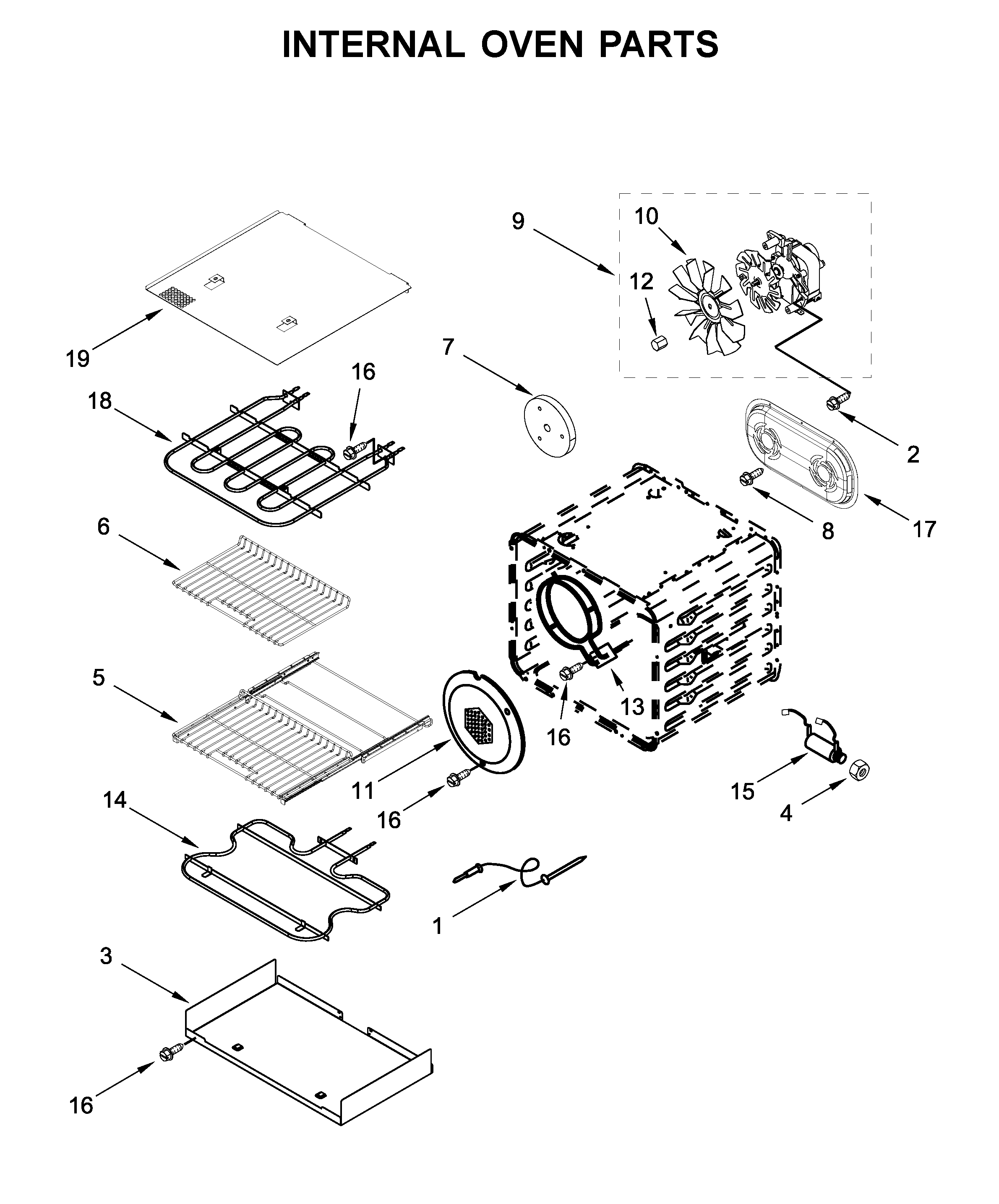 Internal oven parts