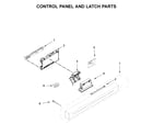Maytag MDB4949SHZ1 control panel and latch parts diagram