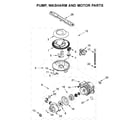 Maytag MDB4949SHZ1 pump, washarm and motor parts diagram