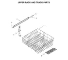 Maytag MDB4949SHZ1 upper rack and track parts diagram