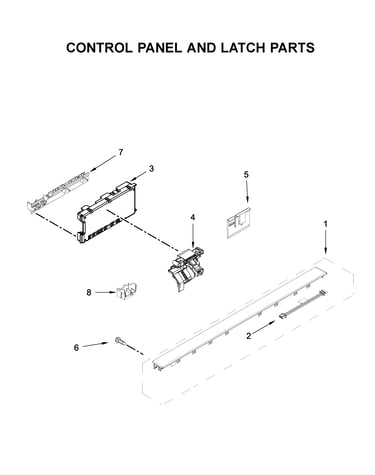 Control panel and latch parts