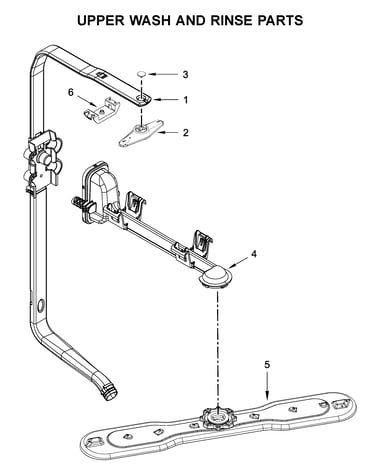 Upper wash and rinse parts