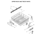 Maytag MDB7979SHZ1 upper rack and track parts diagram