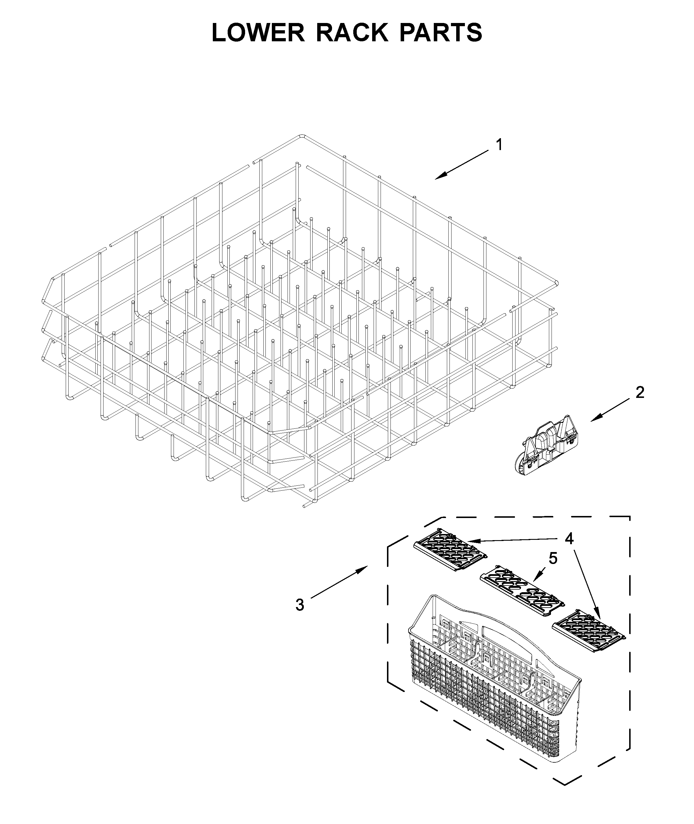 Lower rack parts