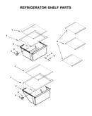 Refrigerator shelf parts