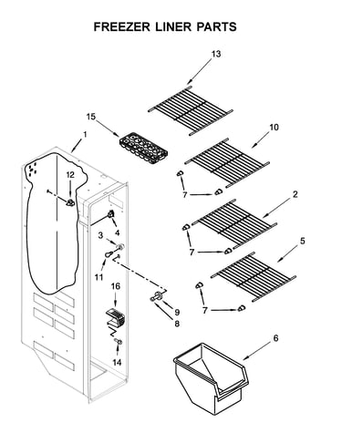 Freezer liner parts