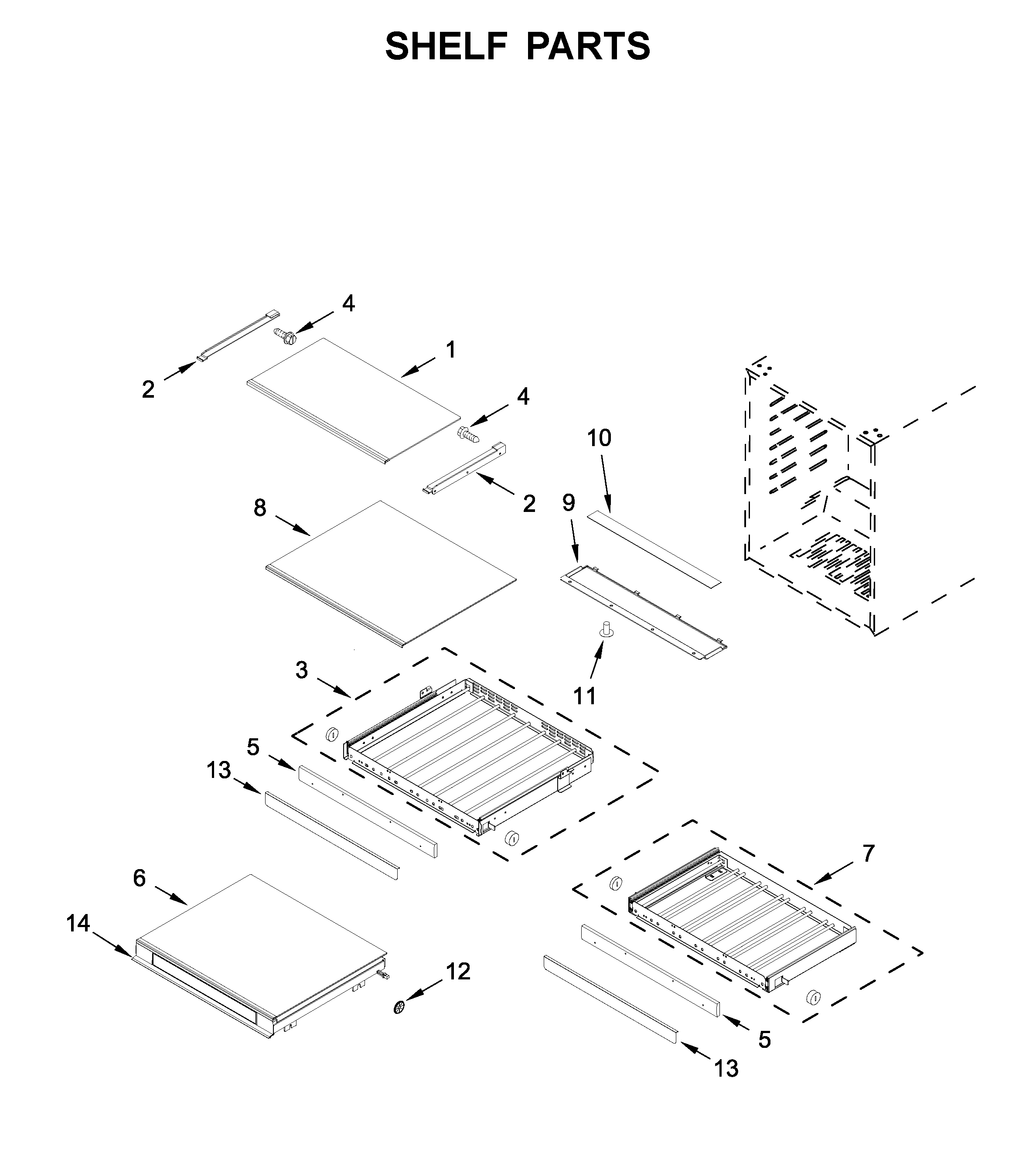 Shelf parts