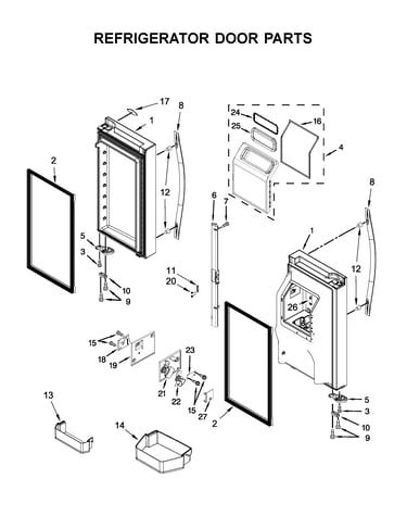 Refrigerator door parts