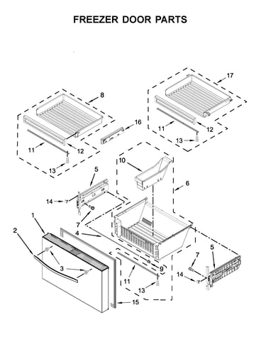 Freezer door parts