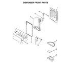 Whirlpool WRV996FDEH01 dispenser front parts diagram