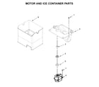 Whirlpool WRV996FDEE01 motor and ice container parts diagram