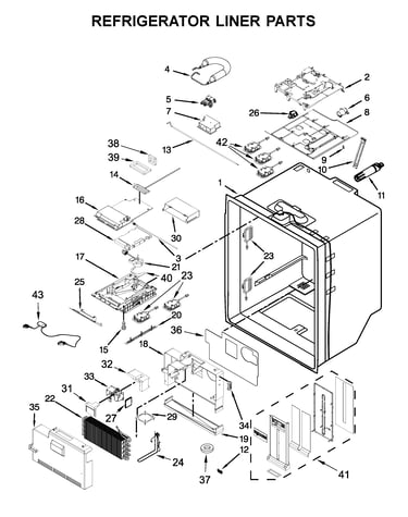 Refrigerator liner parts
